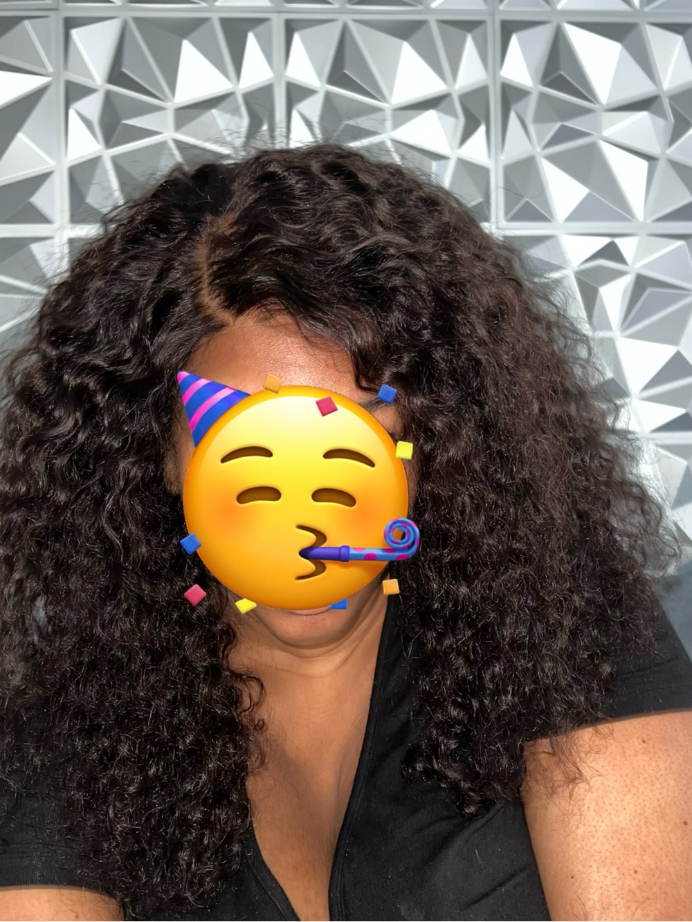 Curly Lace Wig - Deep Brown 7x3 frontal